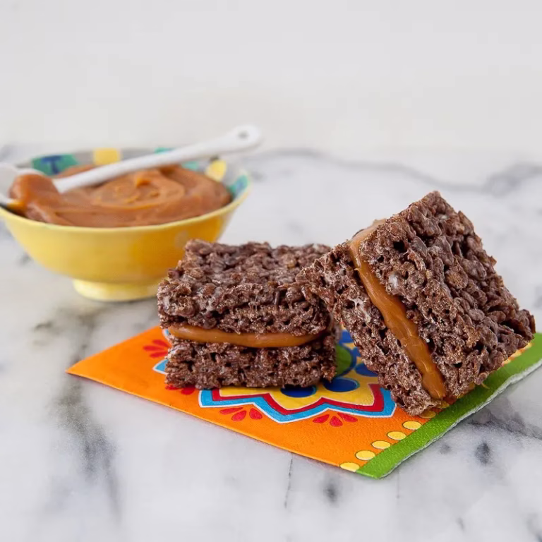 Chocolate Cereal Treats with Cajeta