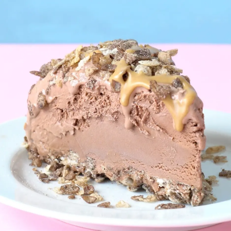 Cocoa PEBBLES™ Cereal Ice Cream Cake