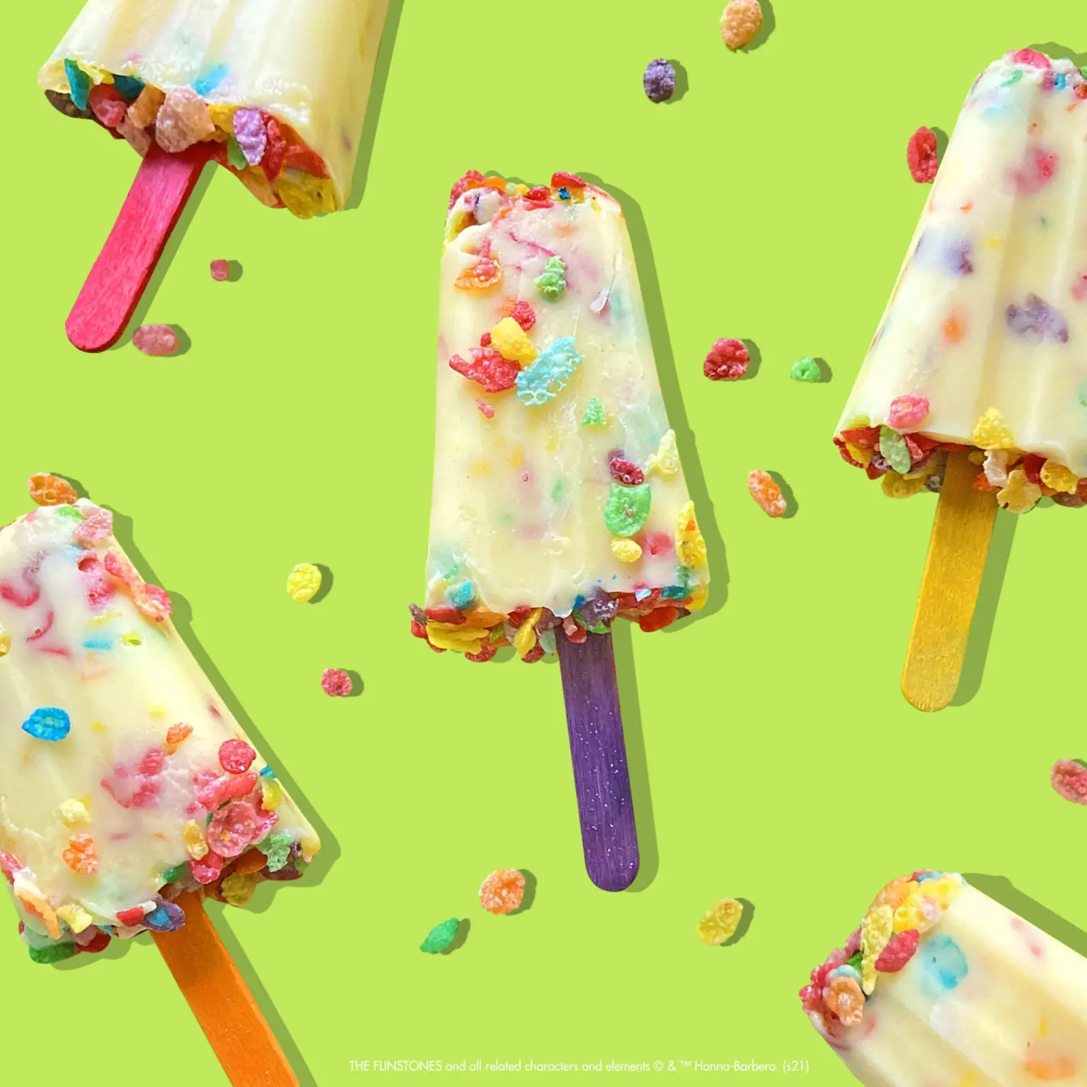 Fruity PEBBLES Cereal Popsicles | PEBBLES cereal
