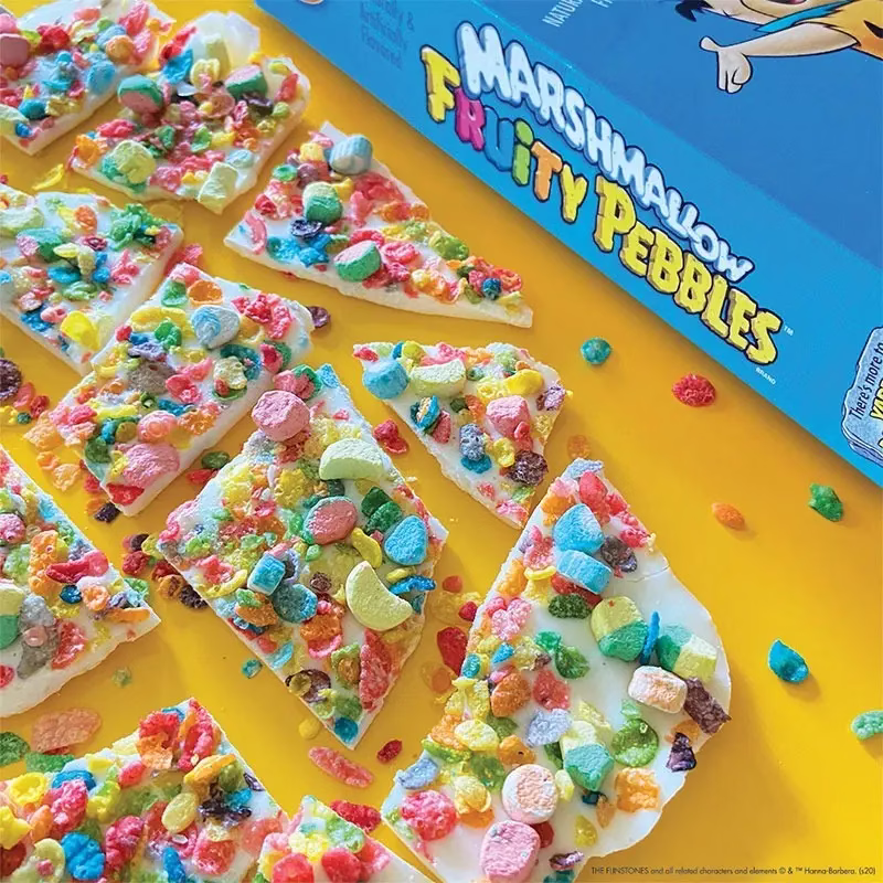 Marshmallow Fruity PEBBLES™ White Chocolate Bark
