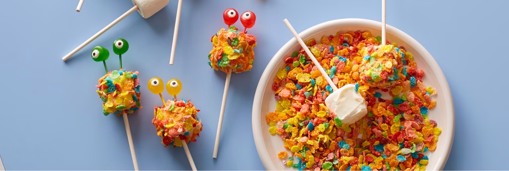 Fruity PEBBLES cereal marshmallow pops