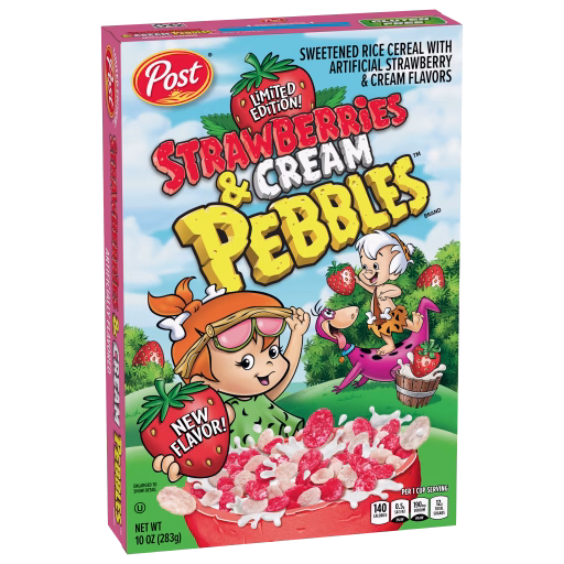 Strawberries & Cream PEBBLES Cereal
