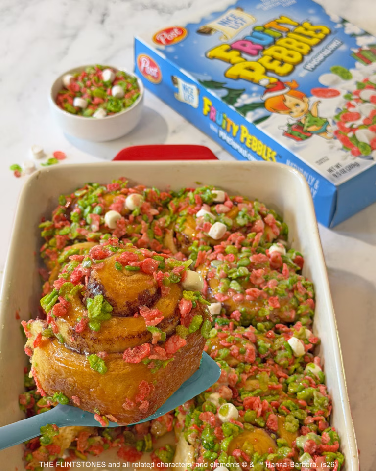 Nice List Fruity PEBBLES™ Iced Cinnamon Rolls